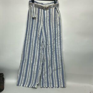 Anthropologie Coastal Stripe Wide Leg Pants. Size 4.